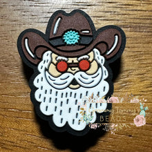 Load image into Gallery viewer, Cowboy Santa Silicone Focal Bead
