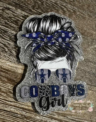 Cowboys Girl Glitter Flatback Glitter Flatback