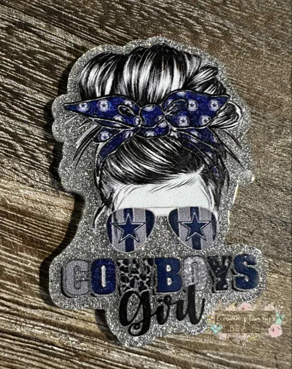 Cowboys Girl Glitter Flatback Glitter Flatback