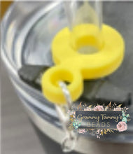 Load image into Gallery viewer, Cup Straw Charm Holders Available In Different Colors Yellow Holders
