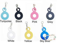 Load image into Gallery viewer, Cup Straw Charm Holders Available In Different Colors Black Holders
