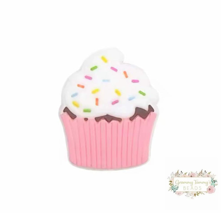 Cupcake Pink - Silicone Focal Bead