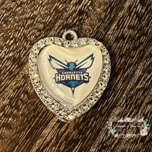 Load image into Gallery viewer, Custom Basketball Crystal Heart Charm - 1 Count Charms
