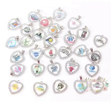 Load image into Gallery viewer, Custom Basketball Crystal Heart Charm - 1 Count Charms
