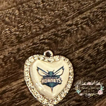 Load image into Gallery viewer, Custom Basketball Crystal Heart Charm - 1 Count Charms

