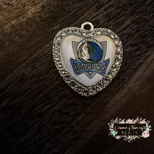 Load image into Gallery viewer, Custom Basketball Crystal Heart Charm - 1 Count Charms
