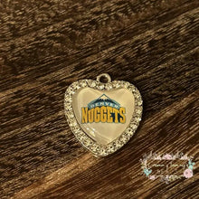 Load image into Gallery viewer, Custom Basketball Crystal Heart Charm - 1 Count Charms
