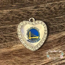 Load image into Gallery viewer, Custom Basketball Crystal Heart Charm - 1 Count Charms
