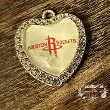 Load image into Gallery viewer, Custom Basketball Crystal Heart Charm - 1 Count Charms
