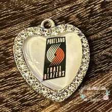 Load image into Gallery viewer, Custom Basketball Crystal Heart Charm - 1 Count Charms
