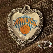 Load image into Gallery viewer, Custom Basketball Crystal Heart Charm - 1 Count Charms
