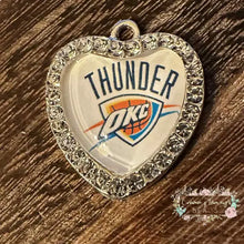 Load image into Gallery viewer, Custom Basketball Crystal Heart Charm - 1 Count Charms
