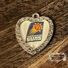 Load image into Gallery viewer, Custom Basketball Crystal Heart Charm - 1 Count Charms
