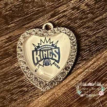 Load image into Gallery viewer, Custom Basketball Crystal Heart Charm - 1 Count Charms
