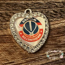 Load image into Gallery viewer, Custom Basketball Crystal Heart Charm - 1 Count Charms
