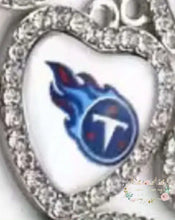 Load image into Gallery viewer, Custom Football Crystal Heart Charm - 1 Count Charms
