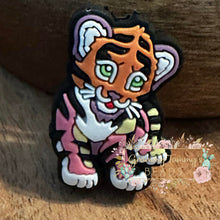 Load image into Gallery viewer, Cute Tiger Silicone Focal Bead Beads
