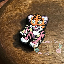 Load image into Gallery viewer, Cute Tiger Silicone Focal Bead Beads
