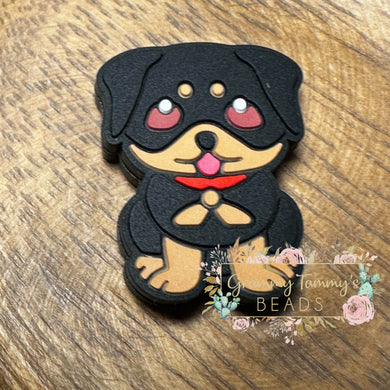 Cute Puppy Silicone Focal Bead Beads