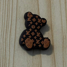 Load image into Gallery viewer, L0Ve Brown Teddy Bear Silicone Focal Bead
