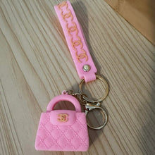 Load image into Gallery viewer, CiCi Pink Soft Silicone PVC Rubber Keychain

