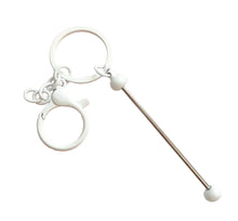 Load image into Gallery viewer, Beadable Keychain Bars with Chain -  Many Colors Available
