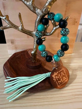 Load image into Gallery viewer, Ma Keychain Wristlet - Turquoise
