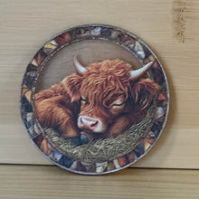 Load image into Gallery viewer, Acrylic Suncatcher Ornament with chain - Small - Highland Cow
