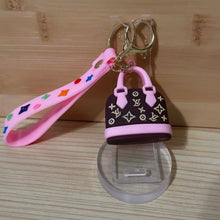 Load image into Gallery viewer, Cute Keychain Soft 3D Silicone PVC Rubber - Love Brown &amp; Pink
