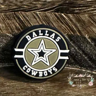 Dallas Cowboys Round Silicone Focal Bead Silicone Focal Bead