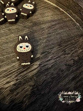 Load image into Gallery viewer, Black Labubu Standing Silicone Focal Bead Silicone Focal Bead
