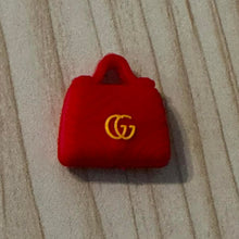 Load image into Gallery viewer, Gigi Red Purse Silicone Focal Bead
