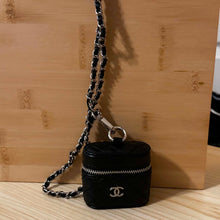 Load image into Gallery viewer, Airbud Case with Crossbody Chain - CiCi - Black
