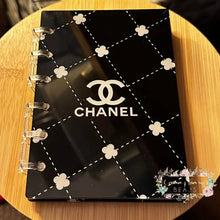 Load image into Gallery viewer, Designer Inspired Acrylic Loose-leaf Cover Notebook Plastic Binder - CiCi B&amp;W Designer Notebook
