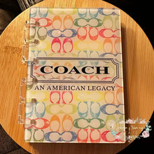 Load image into Gallery viewer, Designer inspired Acrylic Loose-leaf Cover Notebook Plastic Binder - Co*ch Designer Notebook
