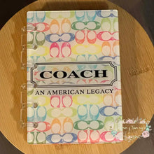 Load image into Gallery viewer, Designer inspired Acrylic Loose-leaf Cover Notebook Plastic Binder - Co*ch Designer Notebook
