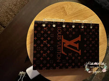 Load image into Gallery viewer, Designer inspired Acrylic Loose-leaf Cover Notebook Plastic Binder - LoVE Brown
