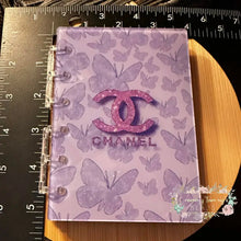 Load image into Gallery viewer, Designer inspired Acrylic Loose-leaf Cover Notebook Plastic Binder - Purple CiCi Designer Notebook
