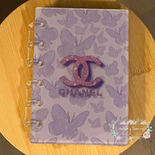 Load image into Gallery viewer, Designer inspired Acrylic Loose-leaf Cover Notebook Plastic Binder - Purple CiCi Designer Notebook
