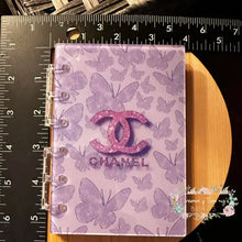 Load image into Gallery viewer, Designer inspired Acrylic Loose-leaf Cover Notebook Plastic Binder - Purple CiCi Designer Notebook
