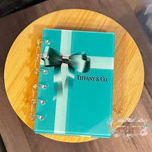 Load image into Gallery viewer, Designer inspired Acrylic Loose-leaf Cover Notebook Plastic Binder -Tif Gift Designer Notebook
