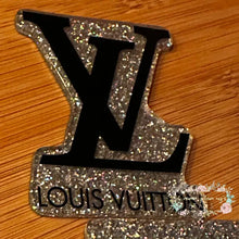 Load image into Gallery viewer, Designer Inspired Love Silver Glitter Flatback Glitter Flatback
