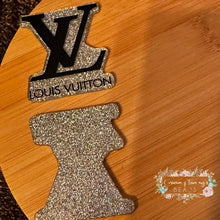 Load image into Gallery viewer, Designer Inspired Love Silver Glitter Flatback Glitter Flatback
