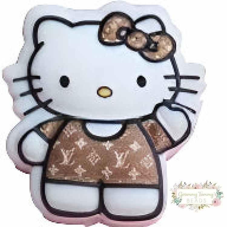 Designer Kitty Silicone Focal Bead