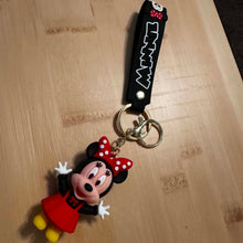 Load image into Gallery viewer, 3D Mouse Keychain wristlet - Red - Girl
