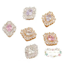 Load image into Gallery viewer, Diamond Shaped Rhinestone Beads - 1 Count - Assorted Colors Available Rhinestone Designs
