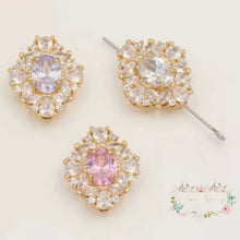Load image into Gallery viewer, Diamond Shaped Rhinestone Beads - 1 Count - Assorted Colors Available Rhinestone Designs
