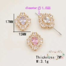Load image into Gallery viewer, Diamond Shaped Rhinestone Beads - 1 Count - Assorted Colors Available Rhinestone Designs
