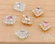 Load image into Gallery viewer, Diamond Shaped Rhinestone Beads - 1 Count - Assorted Colors Available Rhinestone Designs
