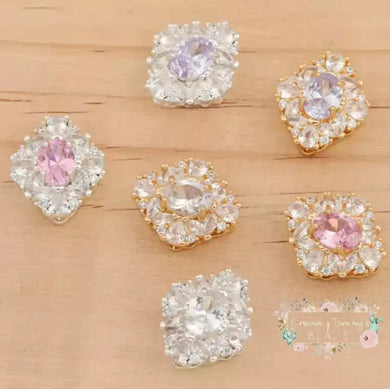 Diamond Shaped Rhinestone Beads - 1 Count - Assorted Colors Available Rhinestone Designs